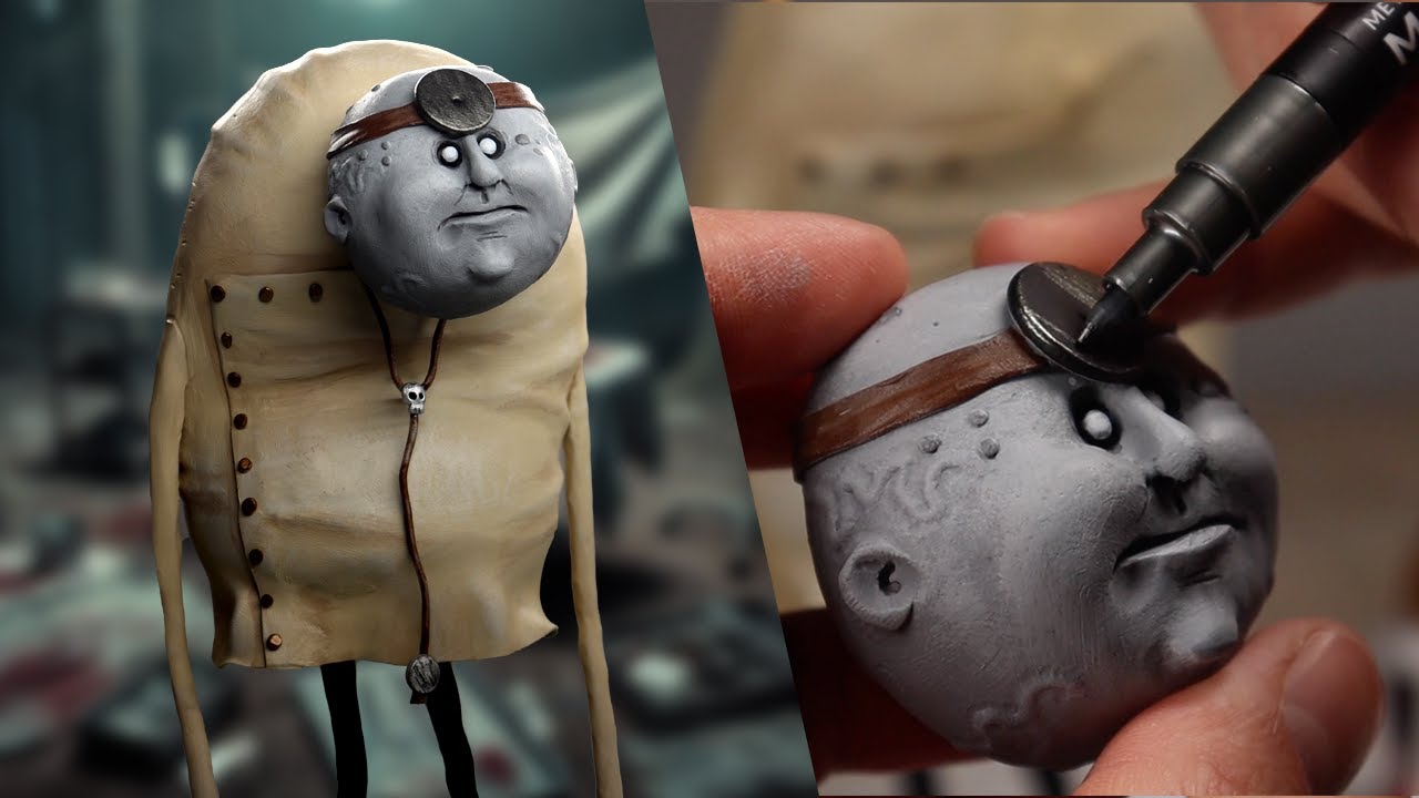 Making up MY OWN Nightmare Character, Meet THE DOCTOR - Polymer Clay Sculpting Tutorial & Story