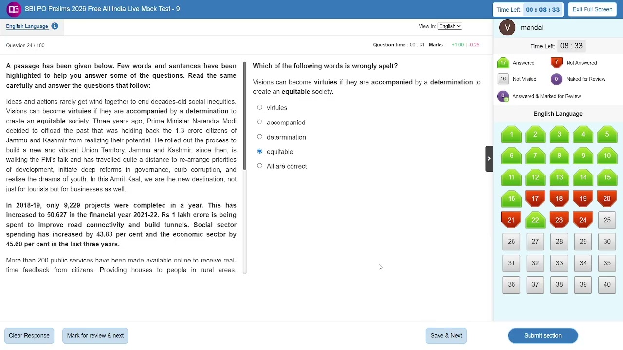 SBI PO LIVE MOCK 29-30 JUNE ON GUIDELY | MY SCORE | SHARE YOUR SCORE | #sbipo #ibpspo #youtube
