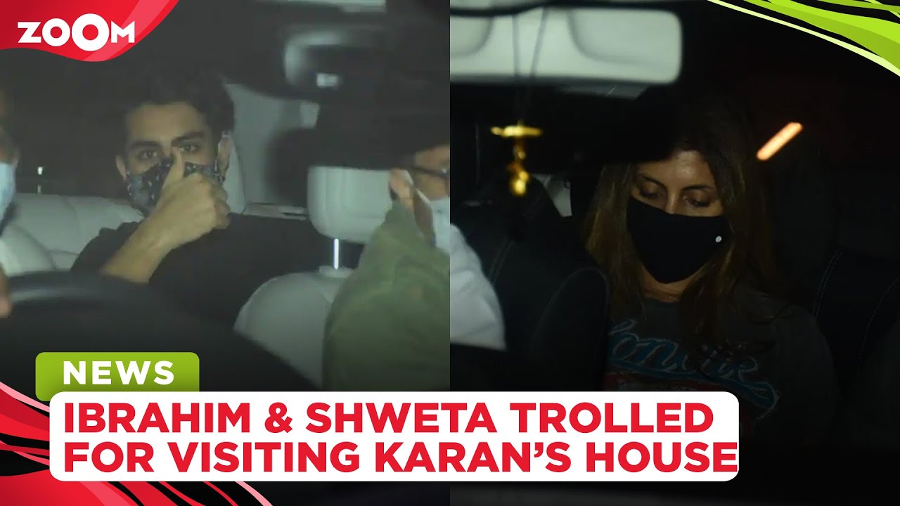 Ibrahim Ali Khan and Shweta Bachchan TROLLED for visiting Karan Johar's house late at night