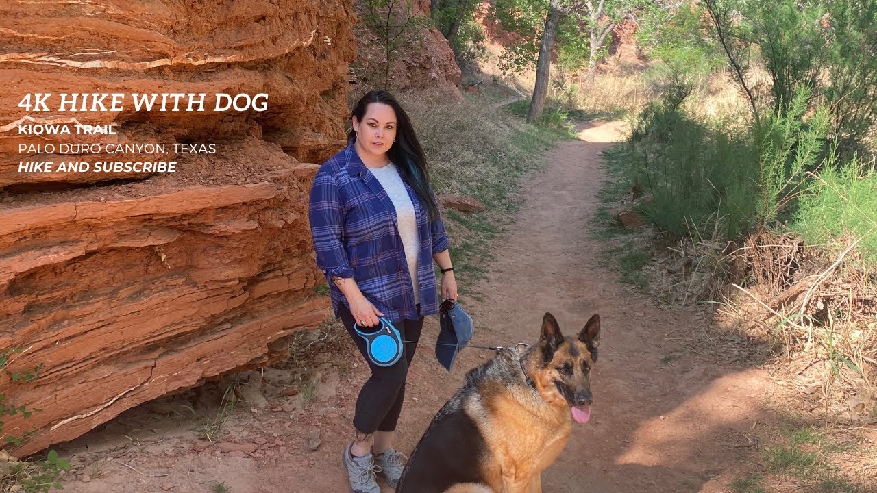 4K Virtual Hike Through Palo Duro Canyon Kiowa Trail with our German Shepherd Dog