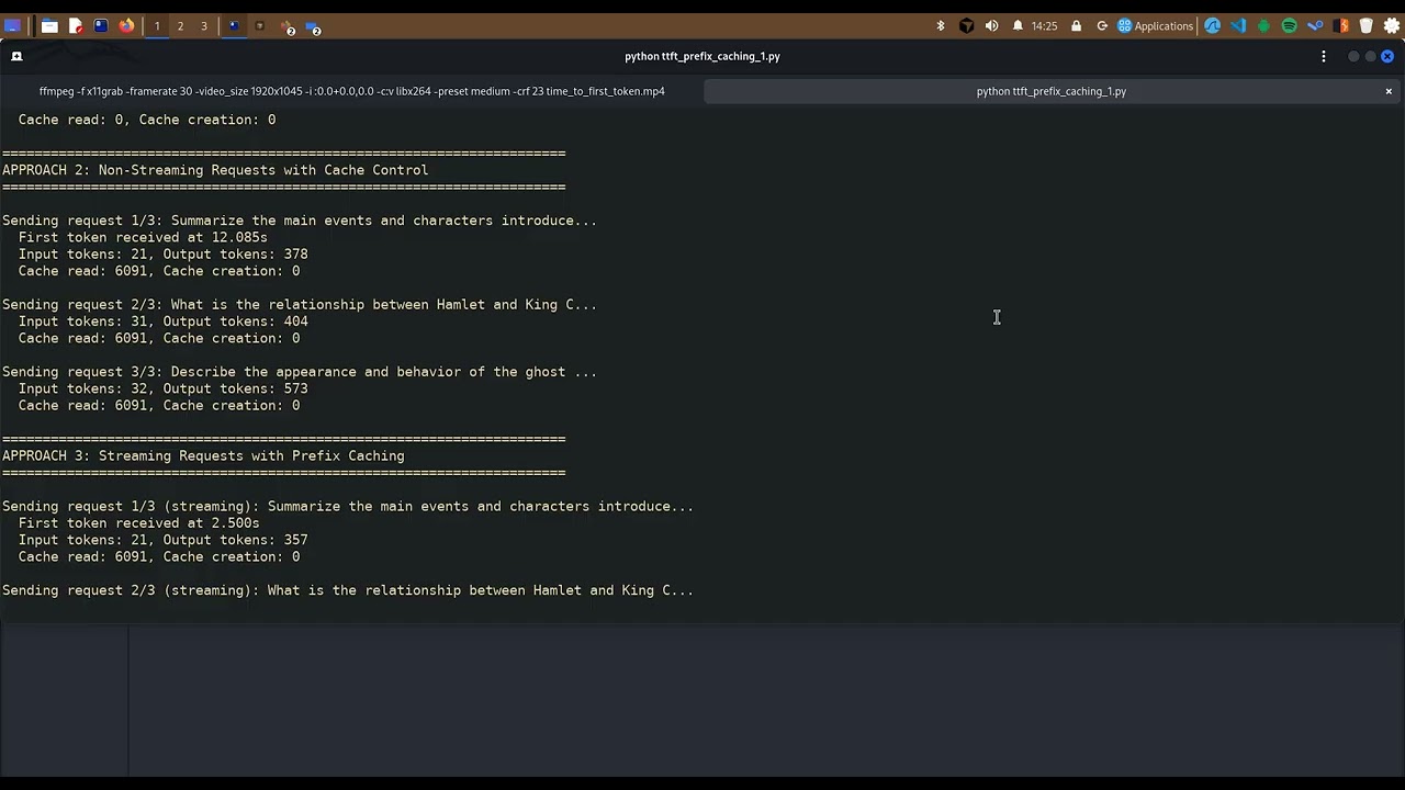 Pydelhi Talk Demo -  Effect of LLM API parameters on Time to first token