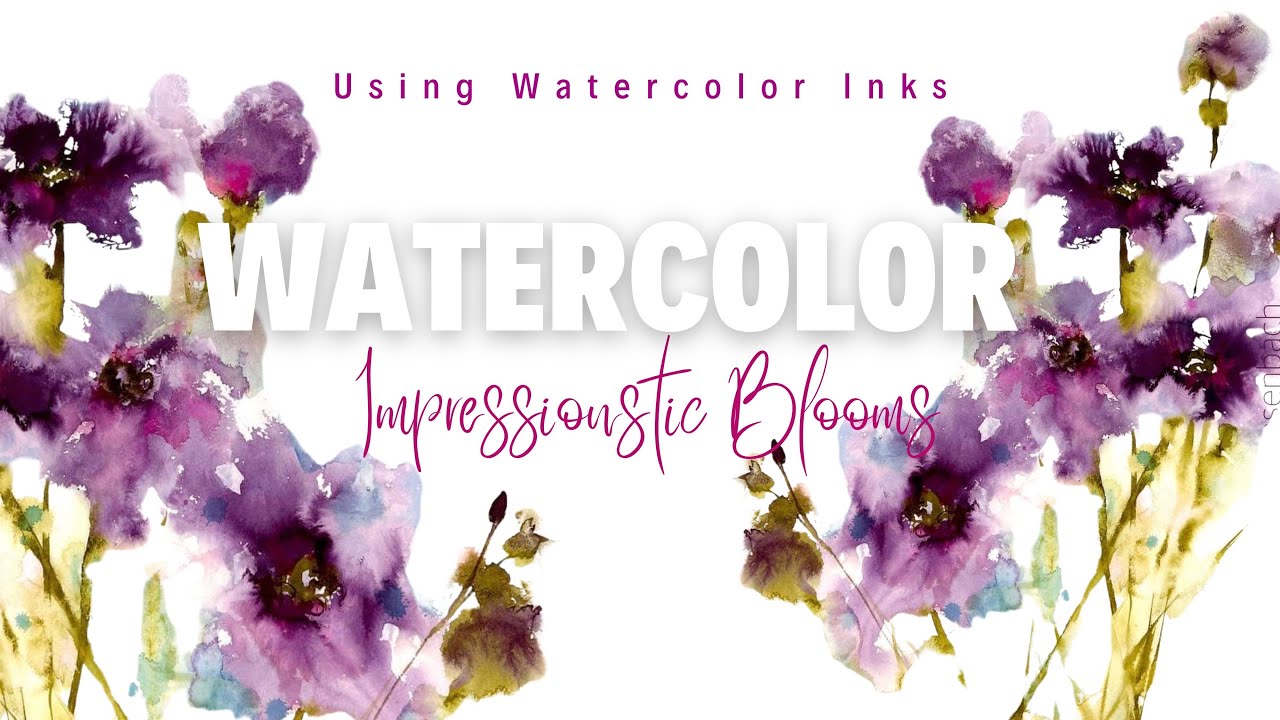Impressionistic Blooms Using Liquid Watercolor & Soap! ~ Inspired by the Gillyflower!!