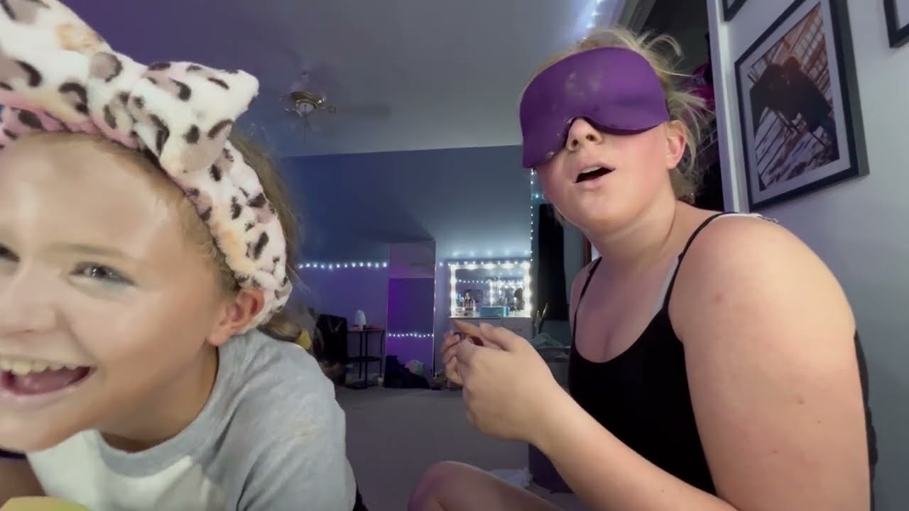 Double E Diaries - doing each other's makeup... blindfolded. Things got heated