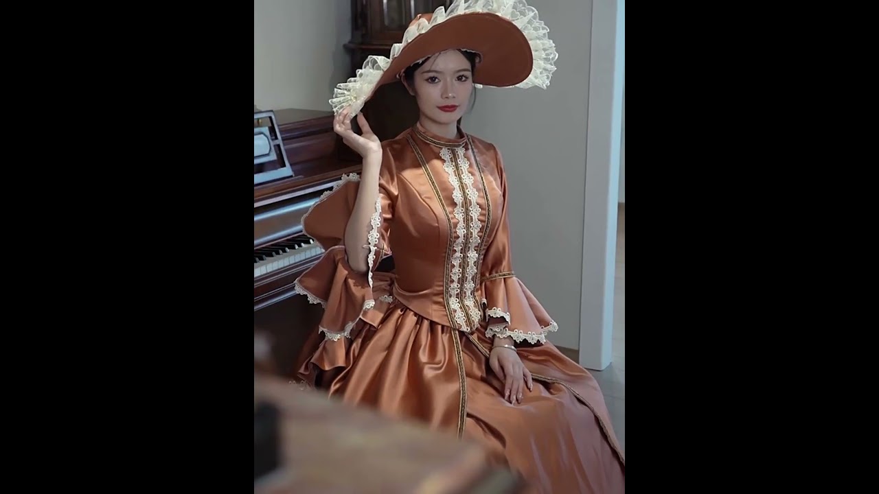 19th Century Brown Vintage Victorian Bustle Dress  #19thcentury #vintagefashion #victorianfashion