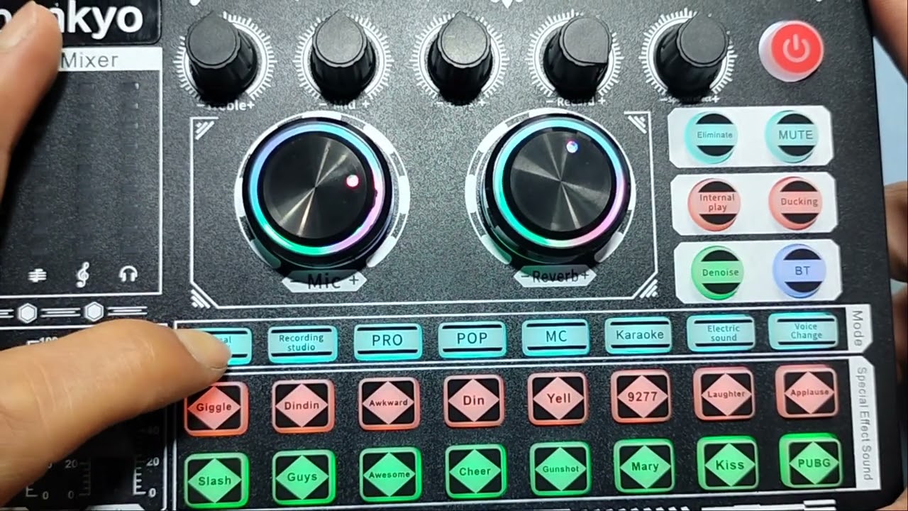 (V-07) SOUND CARD BONKYO F999_CARA SETTING BASS, MIDLE DAN TREBLE (untuk vocal)