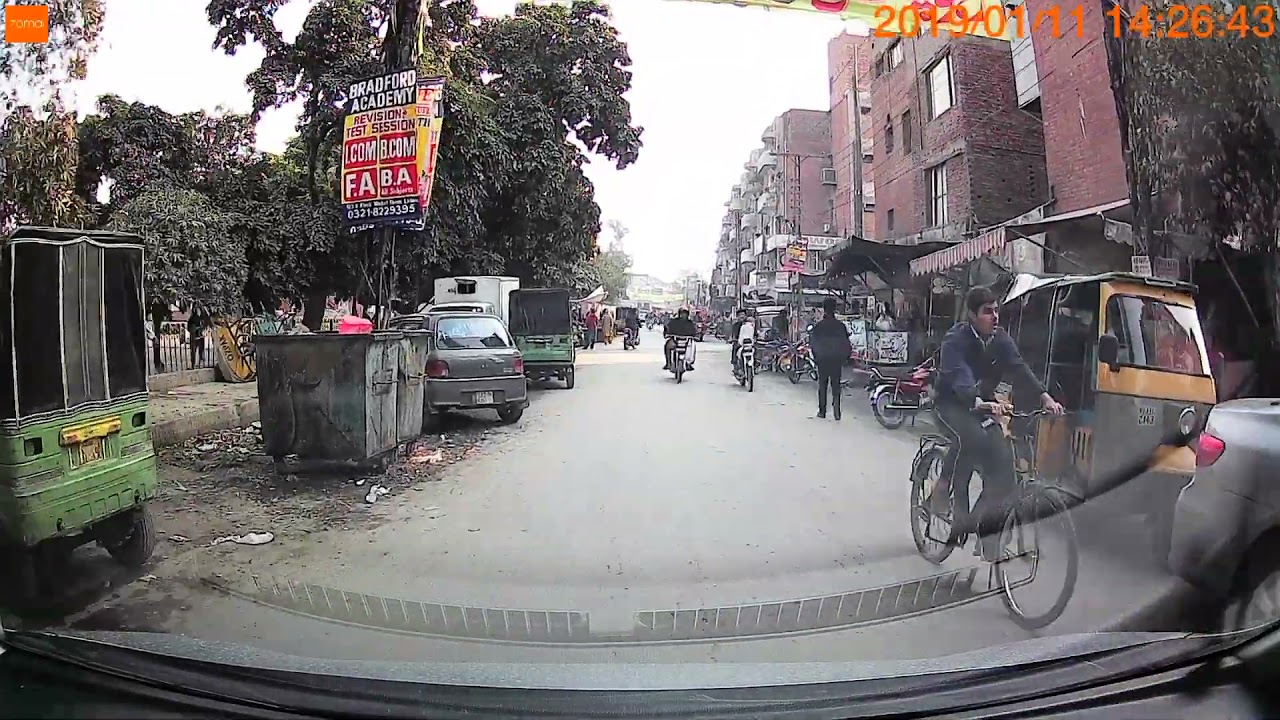 Dash Board Camera Bike Accident in Lahore