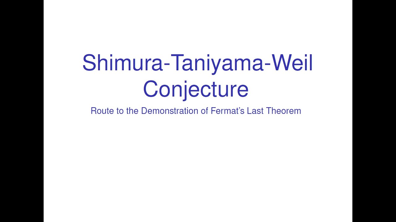 Route to the Proof of Fermat's Last Theorem (P4: Simura-Taniyama-Weil Conjecture)