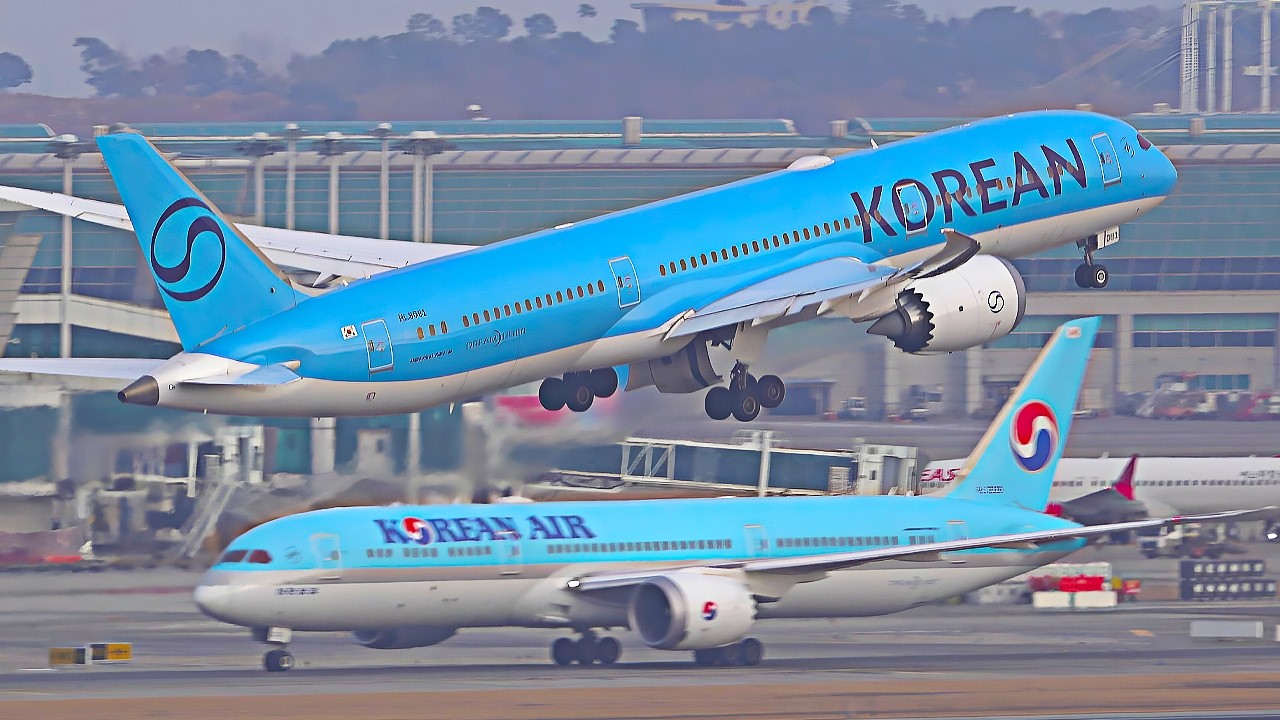 비행기멍 제대로 ✈️ 4K 인천공항 비행기 이착륙 1시간 Plane Spotting
