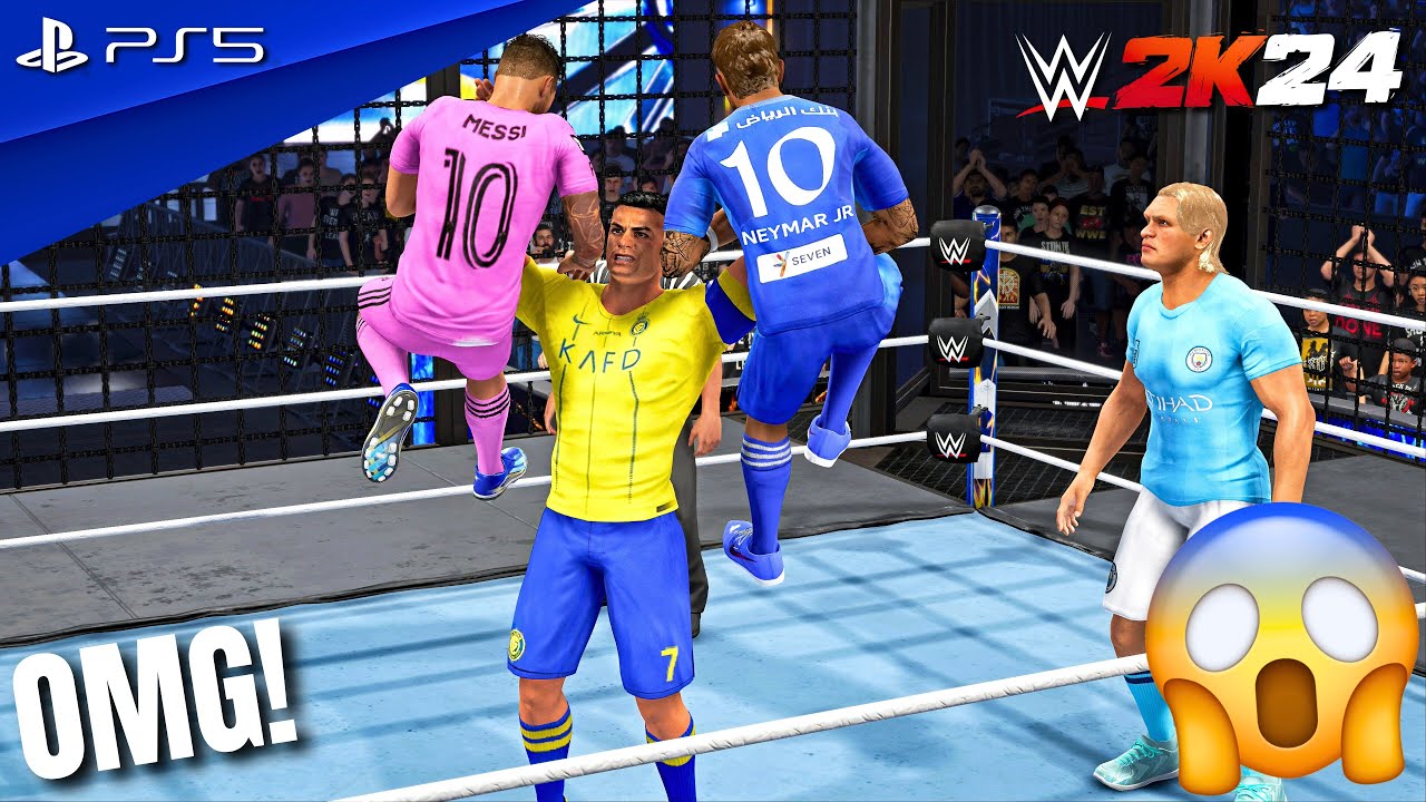 WWE 2K24 - Footballers Elimination Chamber Match Gone Crazy For The WWE Championship | PS5™ [4K60]