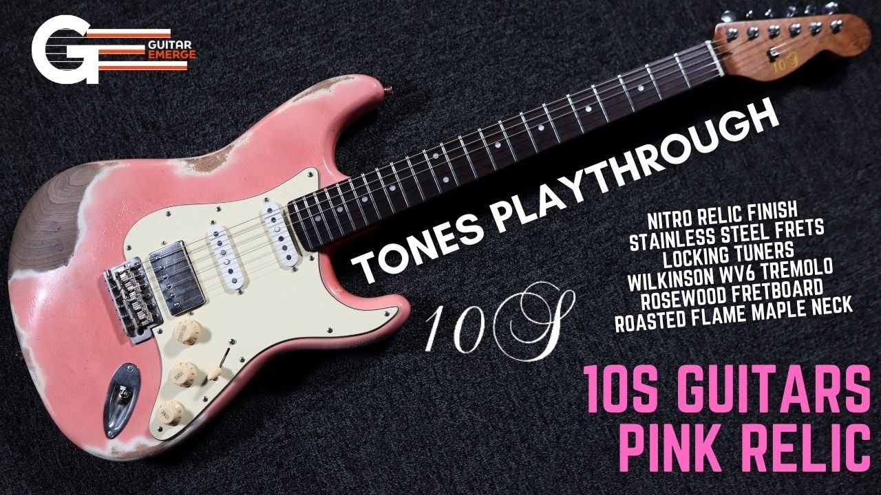 10S Guitars Pink Relic HSS Strat (Playthrough Demo)