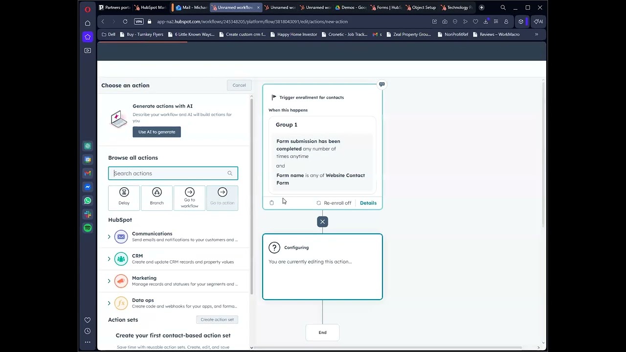Hubspot: Setting Up A Welcome Flow