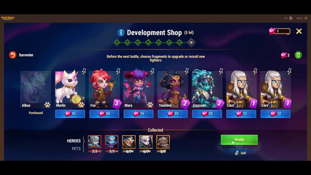 Hero Wars - Best Teams Video Cut for battles Level 1-7 in WAY of FREEDOM February 2026