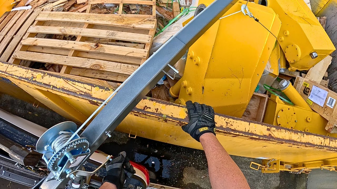 Dumpster Diving With The New Truck Crane