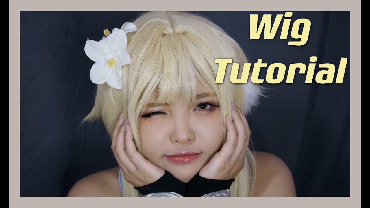 Genshin Lumine cosplay wig tutorial