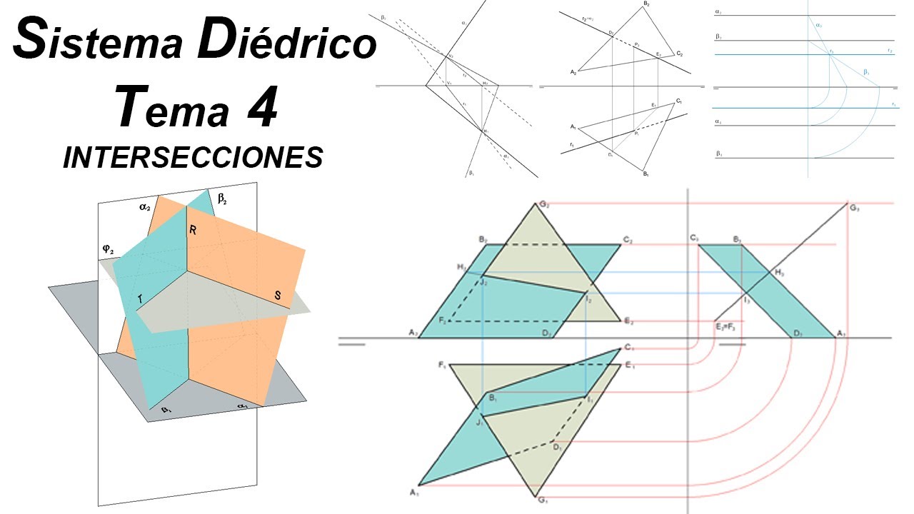 Intersecciones en Sistema Di&eacute;drico - Tema Completo 4