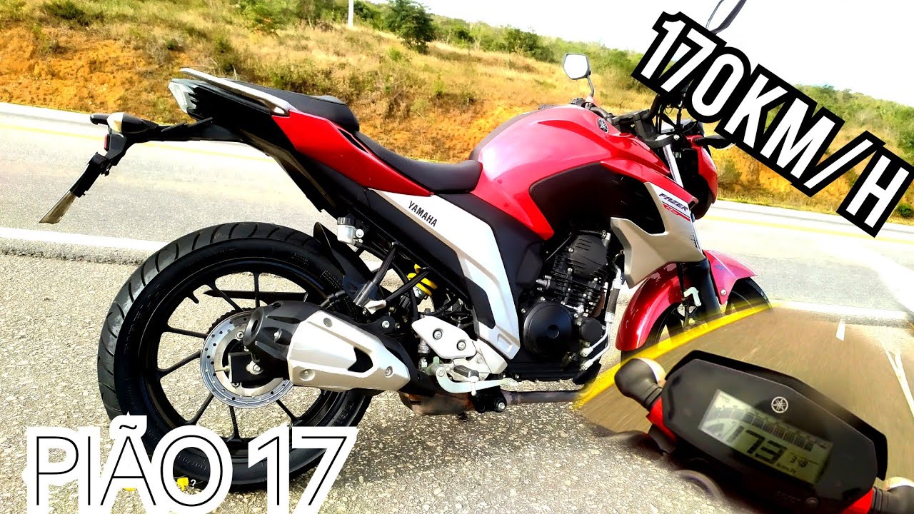 JTW250- FAZER250 ( FZ25 ), PIÃO 17,TESTE TOP SPEED, ANÁLISE,VALE A PENA!!