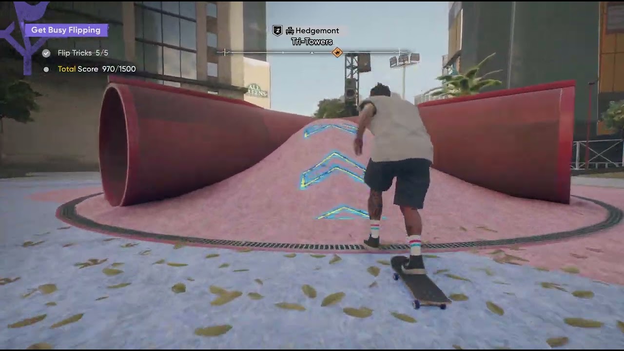 Playing Skate and doing quest ( I did grind off , of camera
