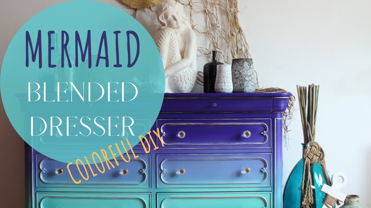 Mermaid Chalk Paint Blended Dresser
