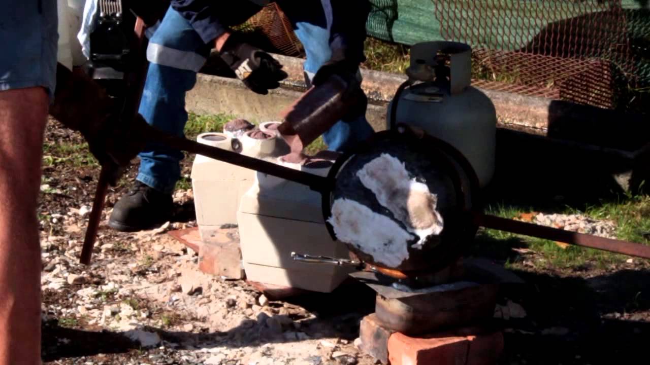 Casting two stroke cylinders in the backyard