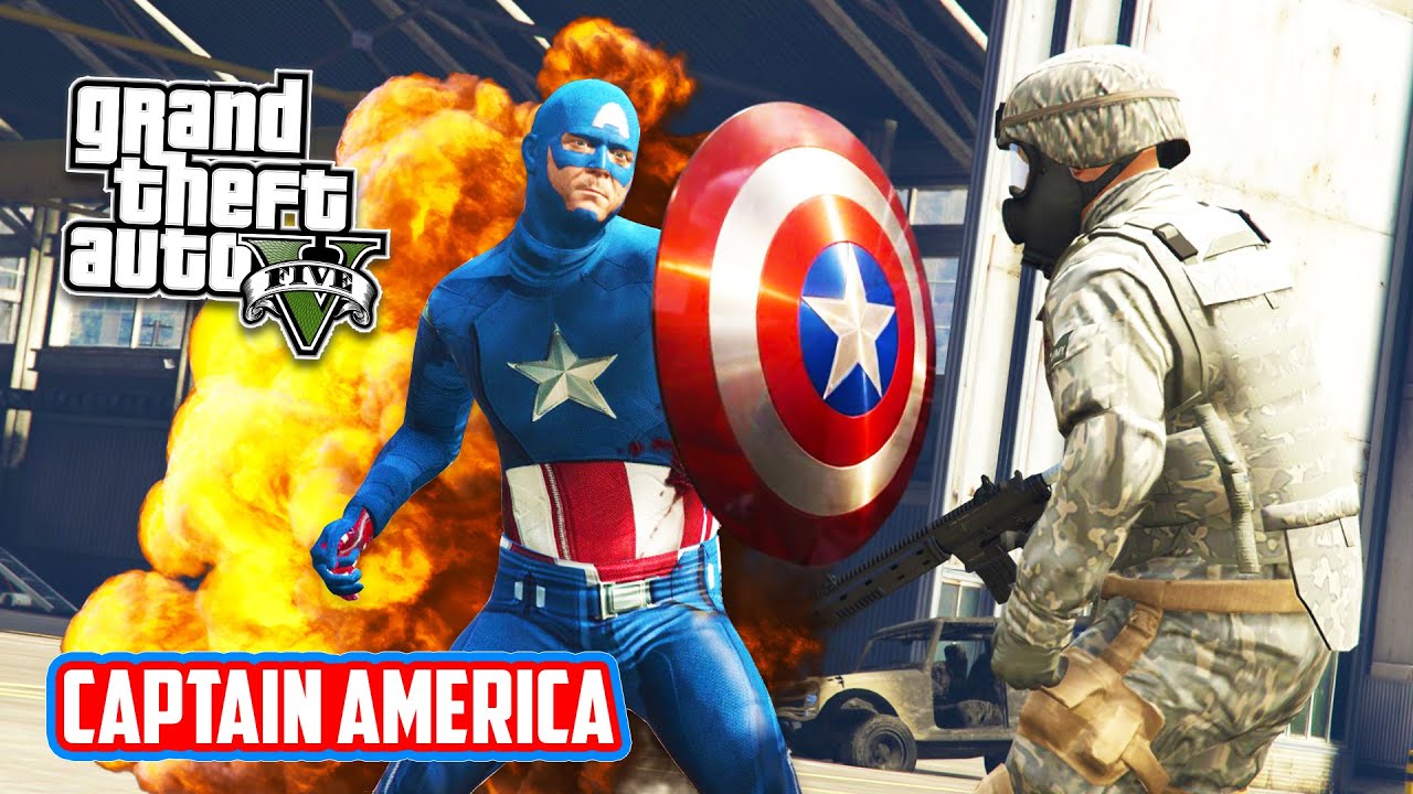 GTA 5 PC Mods - CAPTAIN AMERICA MOD!!! GTA 5 Captain America Mod Gameplay! (GTA 5 Mods Gameplay)