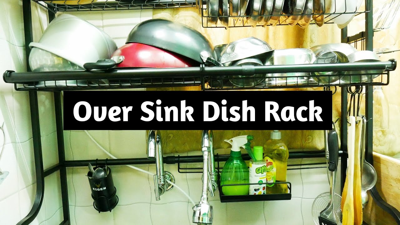 Over sink dish rack | Amazing kitchen storage organizer dish drainer @CRSKitchen