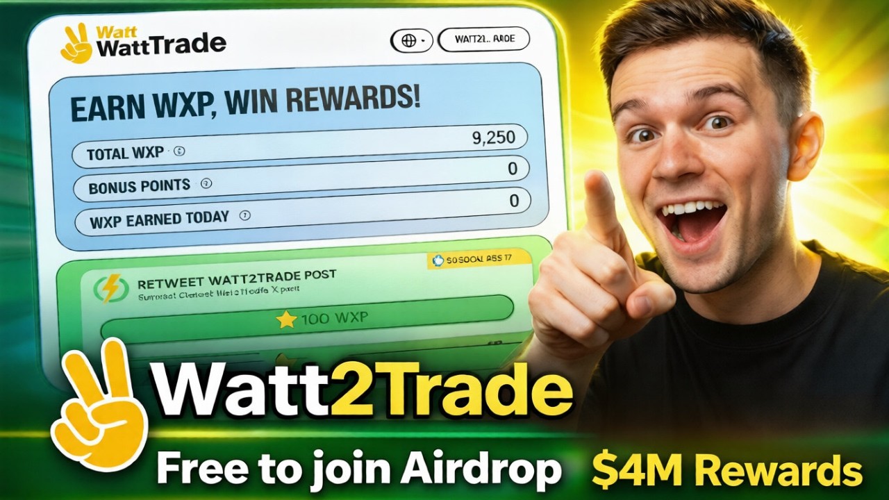 Watt2trade Airdrop Guide | $4M Reward pool | New Crypto Airdrop