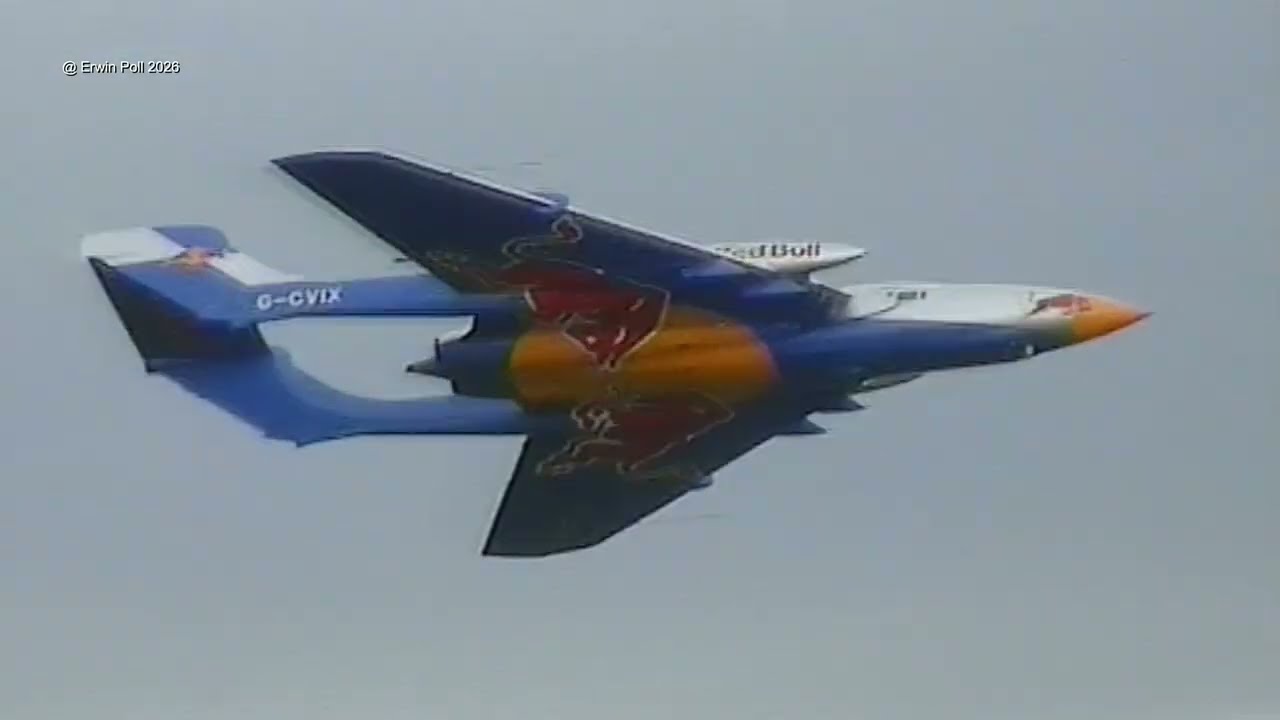 Back InTime 2005 Eelde Airshow De Havilland DH-110 Sea Vixen FAW 2 G-CVIX Red Bull Livery