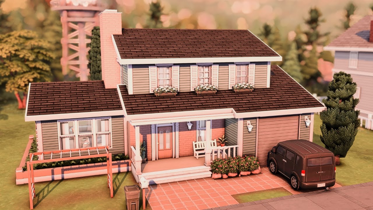 Single Dad House 🏡 Base Game & High School Years 🎡 The Sims 4 Speed Build | No CC
