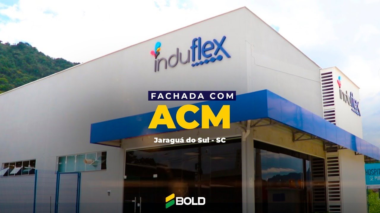 Fachada com ACM Engebold Azul