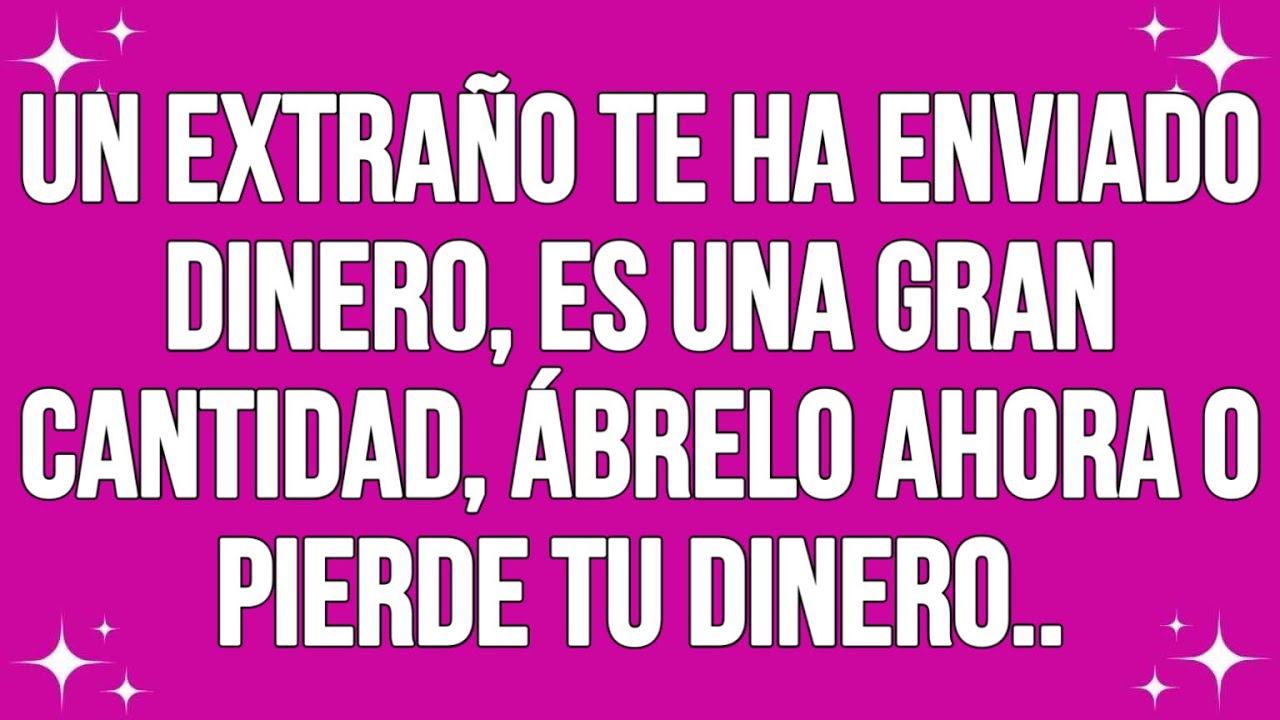 Un extraño te ha enviado dinero. Es una gran cantidad, ábrelo ahora o pierde tu dinero..