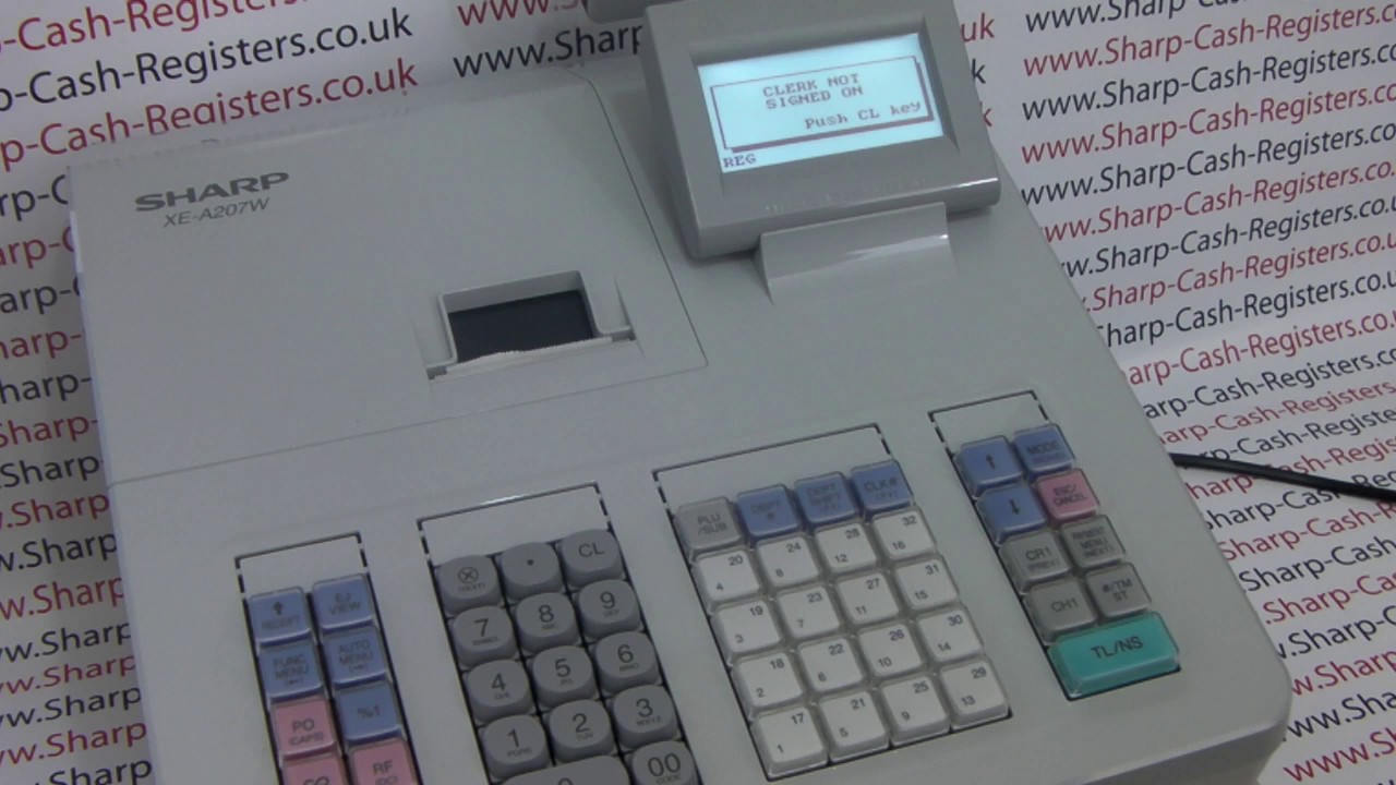 Sharp XE-A207 Clerk Not Signed On