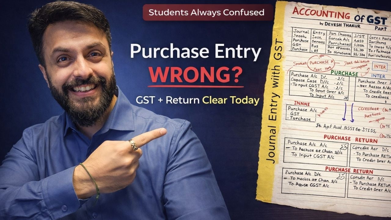 Accounting of Purchase & Purchase Return with GST (ITC Concept) | GST Basics Part 2 | Day 32