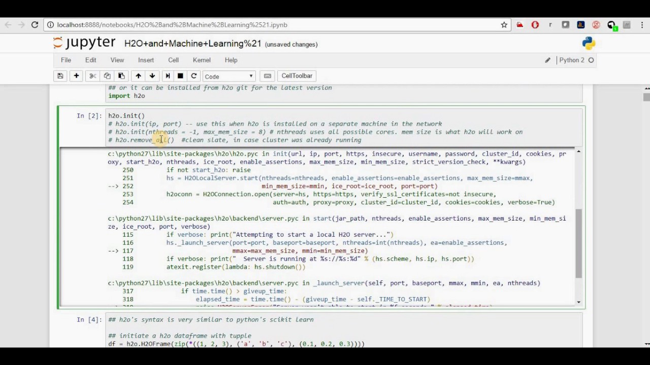 Machine Learning with H2O Platform using Python
