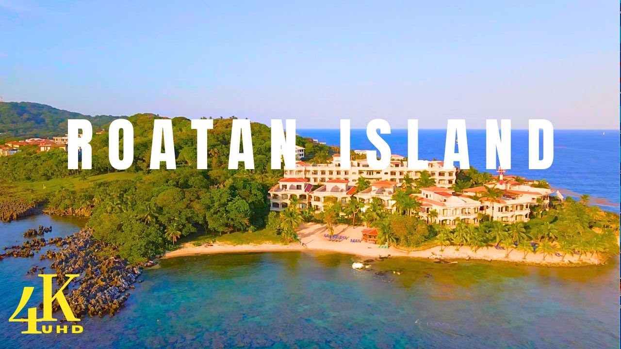 Roatan island, Honduras 🇭🇳 4k UHD | Drone footage