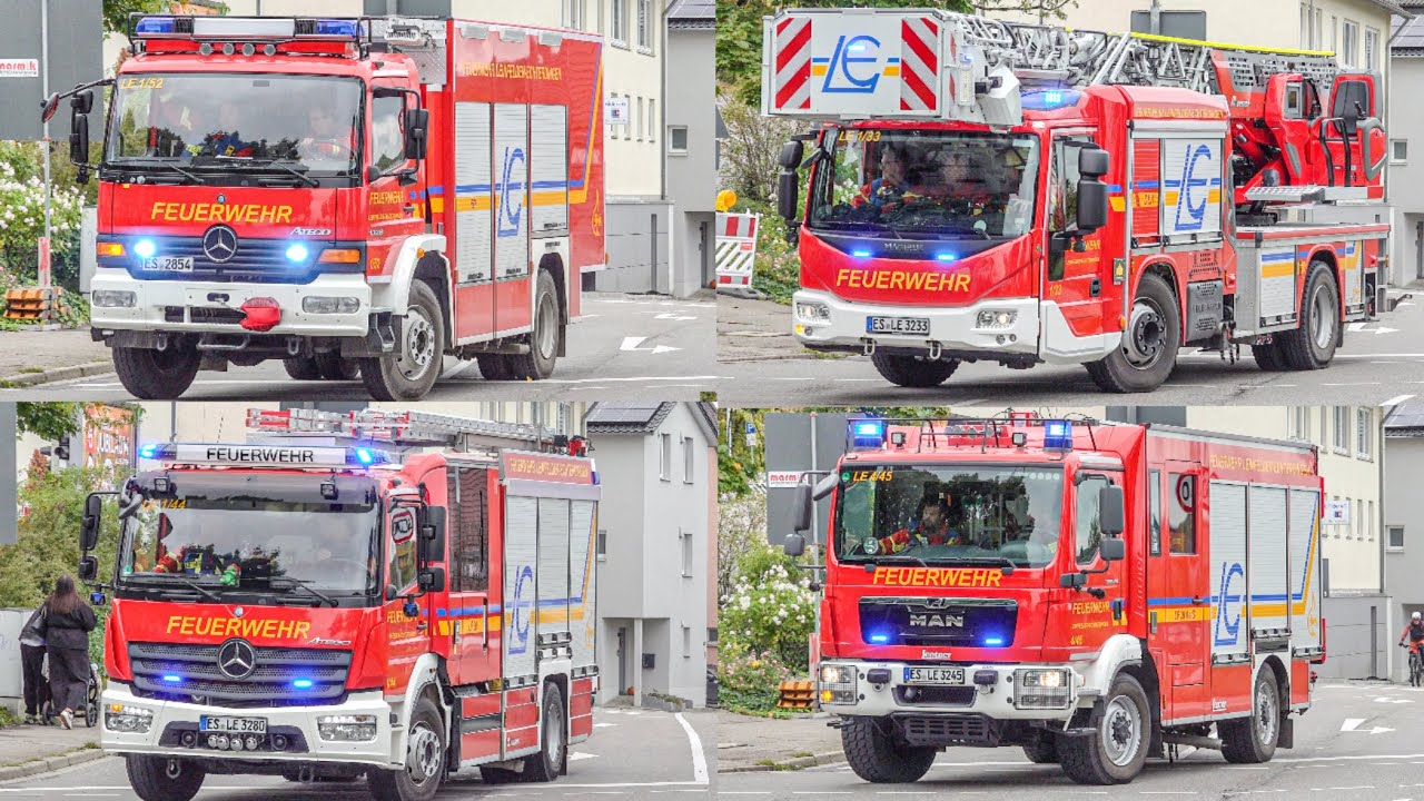 [VOLLALARM~BRENNT PFLEGEHEIM 🔥] ALARM in LEINFELDEN-ECHTERDINGEN | FEUERWEHR & DRK auf EINSATZFAHRT