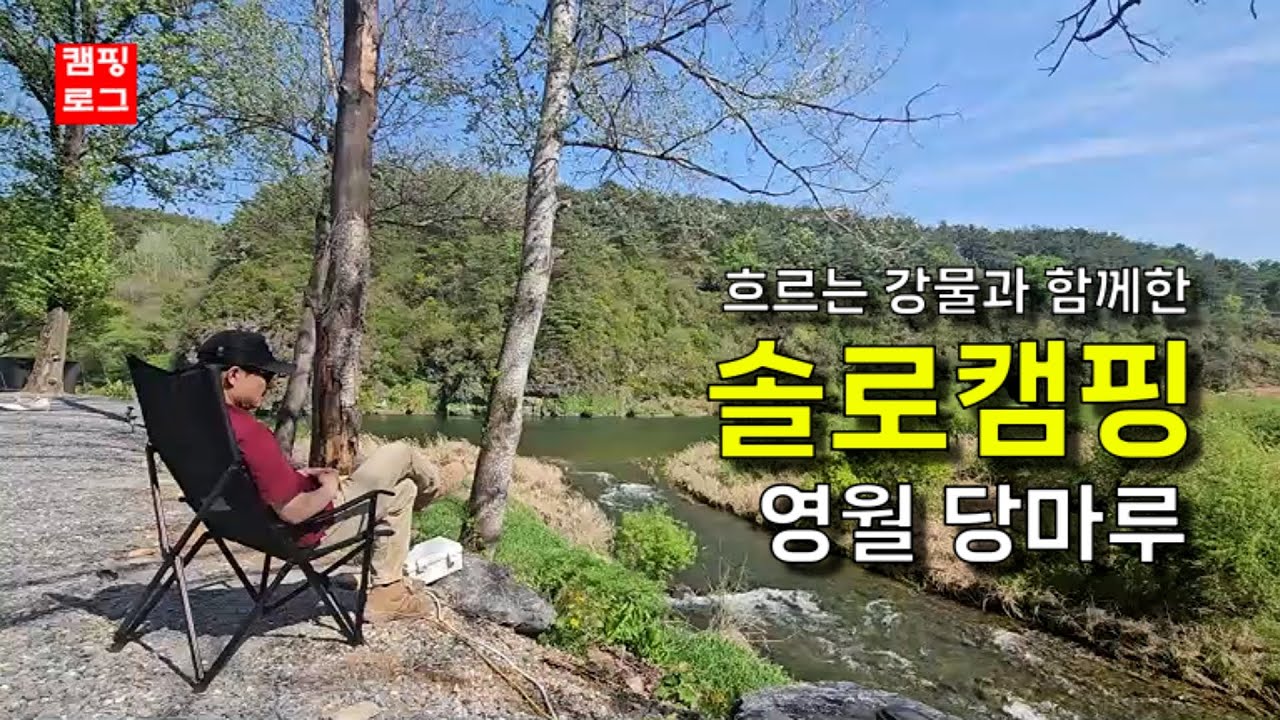 [Camping] ep21. 드디어 가보았다! 영월 당마루캠핑장에서 백색소음 힐링👍🏼ㅣ갑오징어볶음과 일본 위스키🥃ㅣ오늘도 매서운 봄바람속🏴타프치기ㅣ카투어 힐캠 벙커 텐트 쉘터⛺