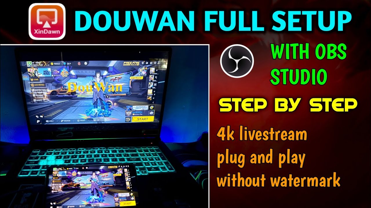 DOUWAN LIVESTREAM FULL SETUP WITH OBS STUDIO | BEST SCREEN MIRRORING APP FOR LIVESTREAM