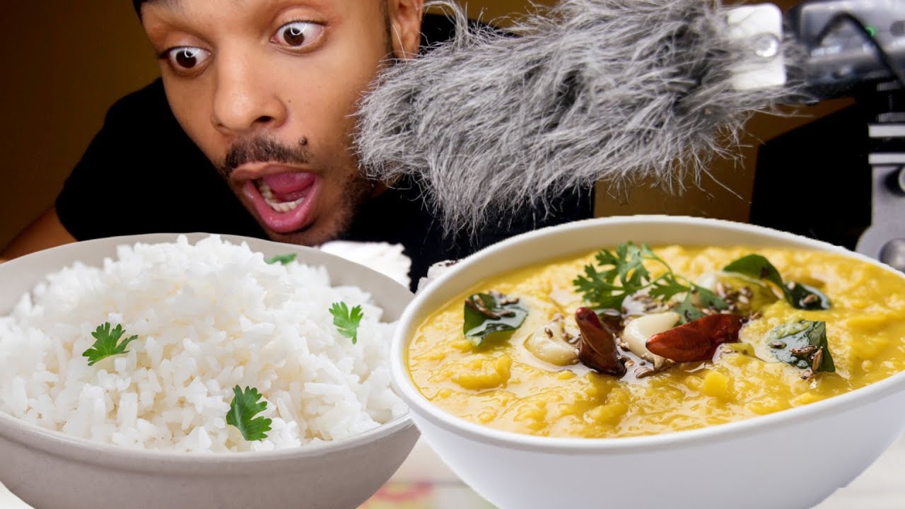 47 MUKBANG : Eating Trinidad's Dahl and Rice and Rambling 👅👅👅
