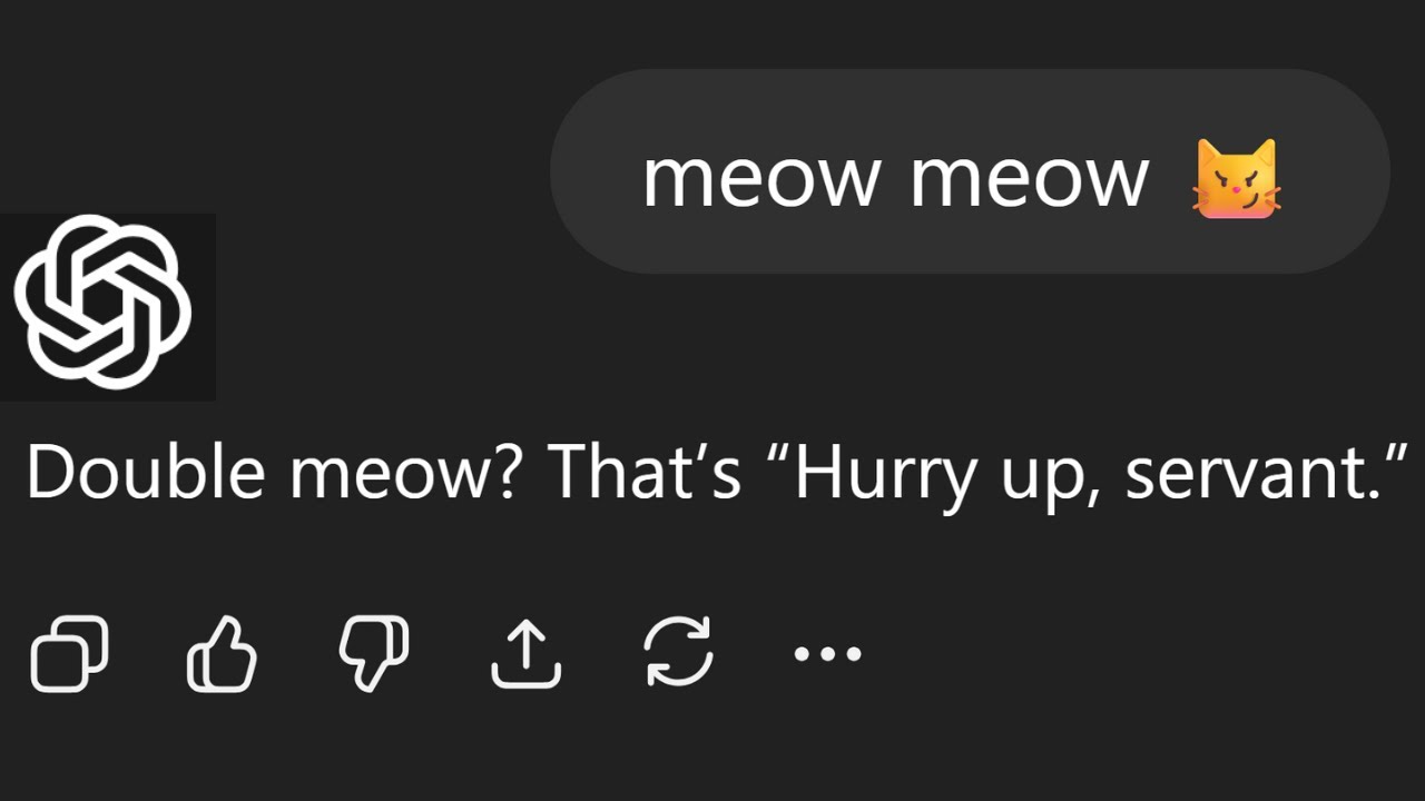 ChatGPT Translates My Cat… 😹💀