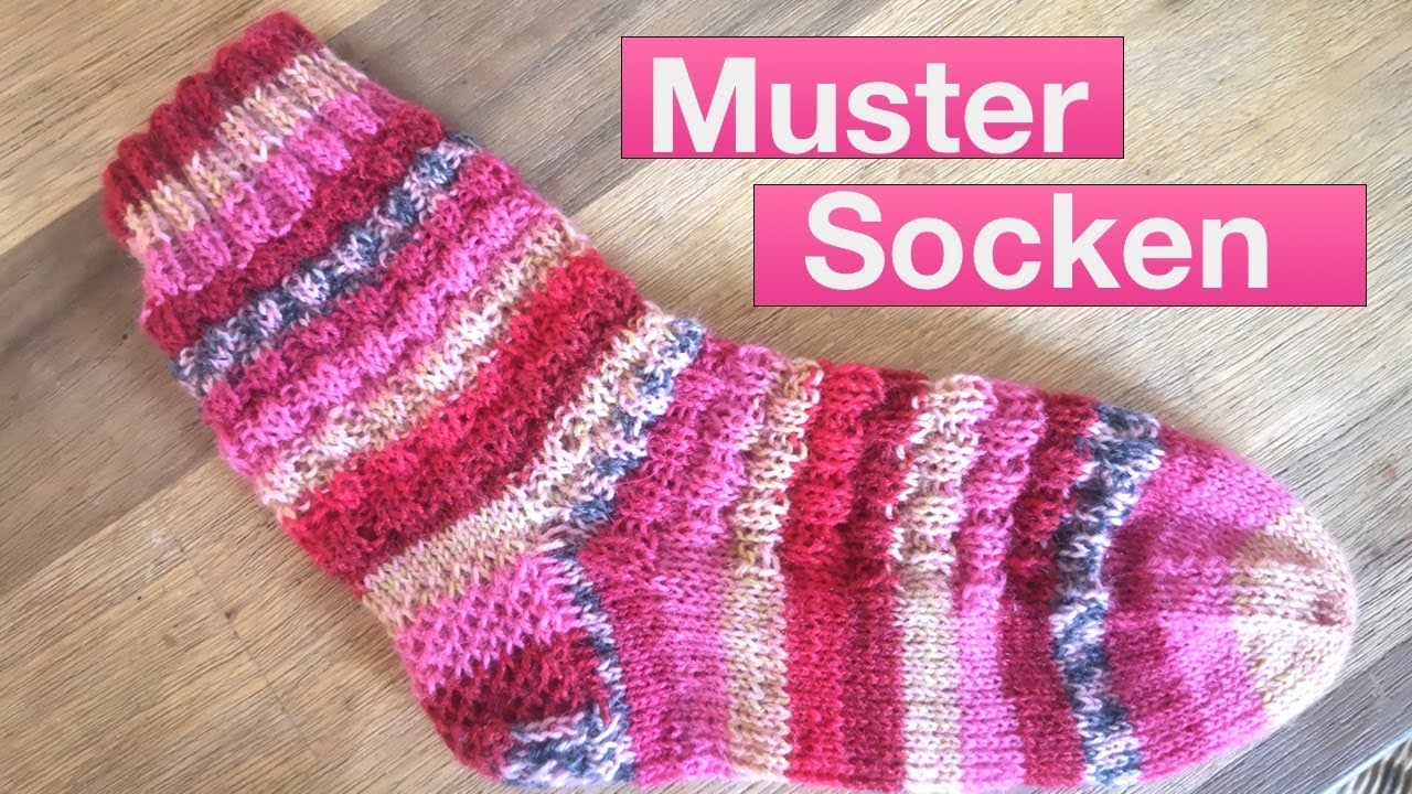 Einfache Mustersocken stricken