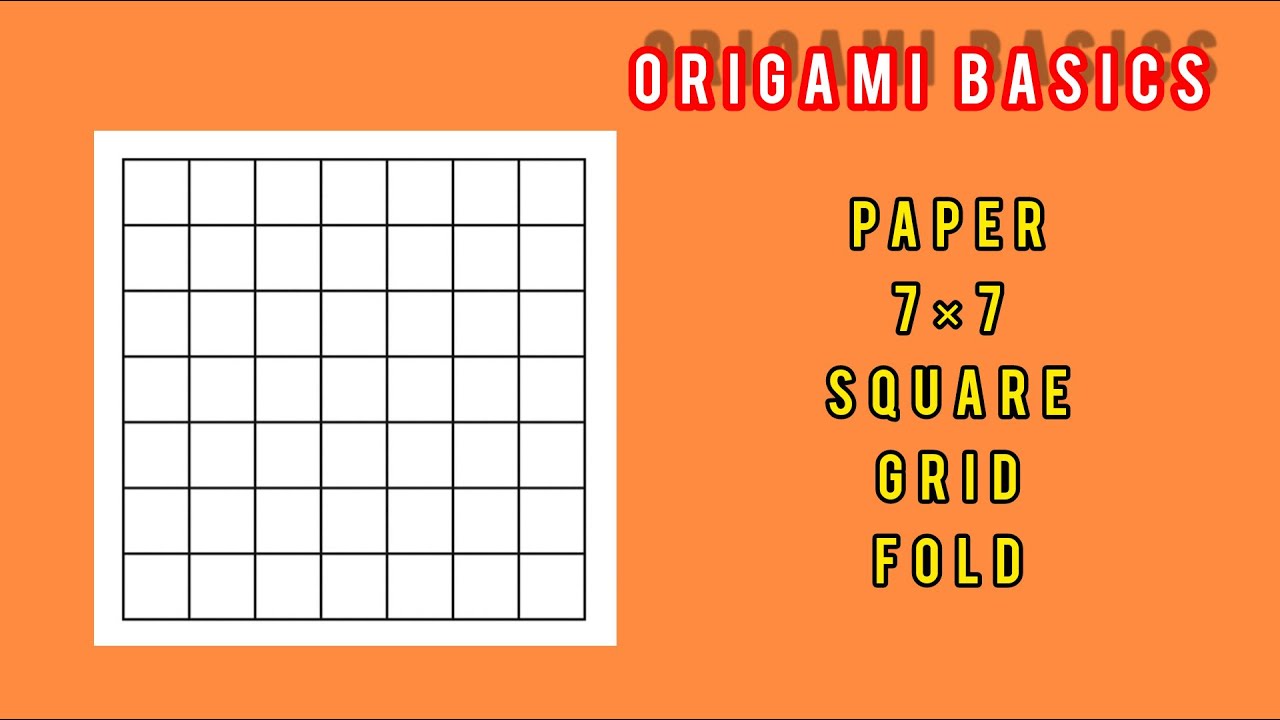 How to fold paper 7×7 Square grid|Making 7x7 square grid||Origami Basics