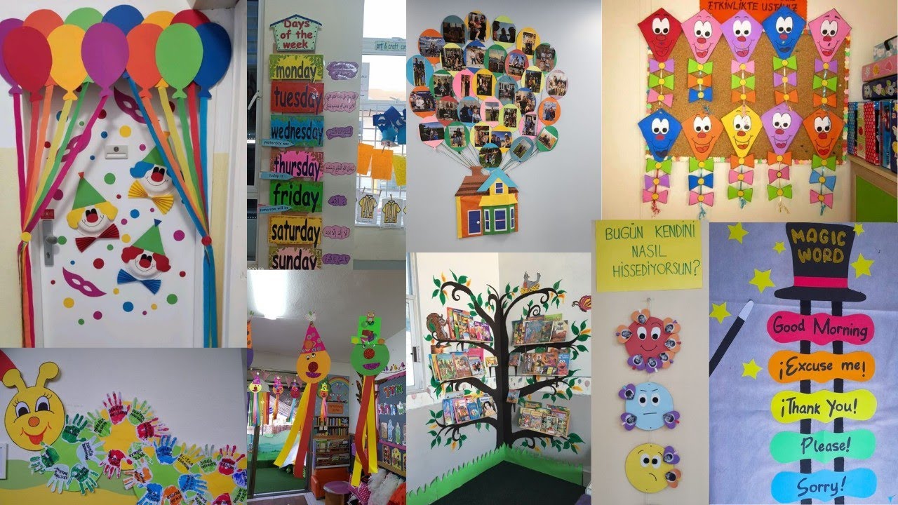 Classroom decoration ideas with hanging/Wall hanging decoration/DIY Paper crafts wall decoration