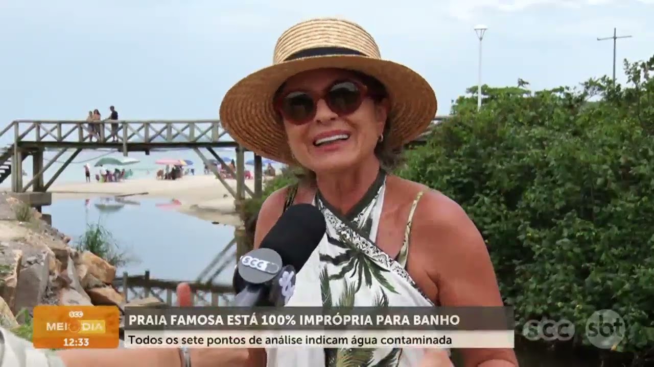 Praia famosa de Floripa está 100% imprópria para banho | Cotidiano | SCC Meio-Dia