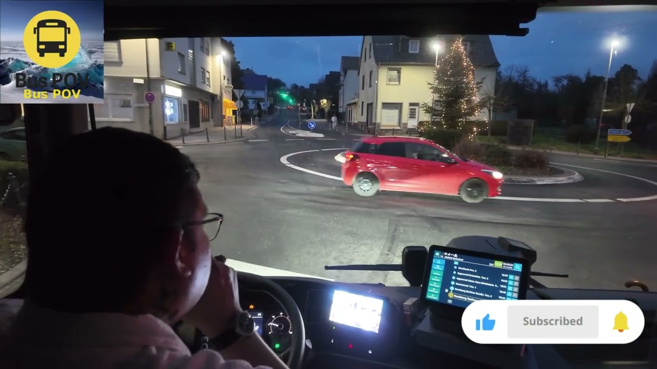  Relaxing Night Bus Drive – Smooth POV Through Quiet German Streets#RelaxingPOV#pov#4KPOV#NightBus