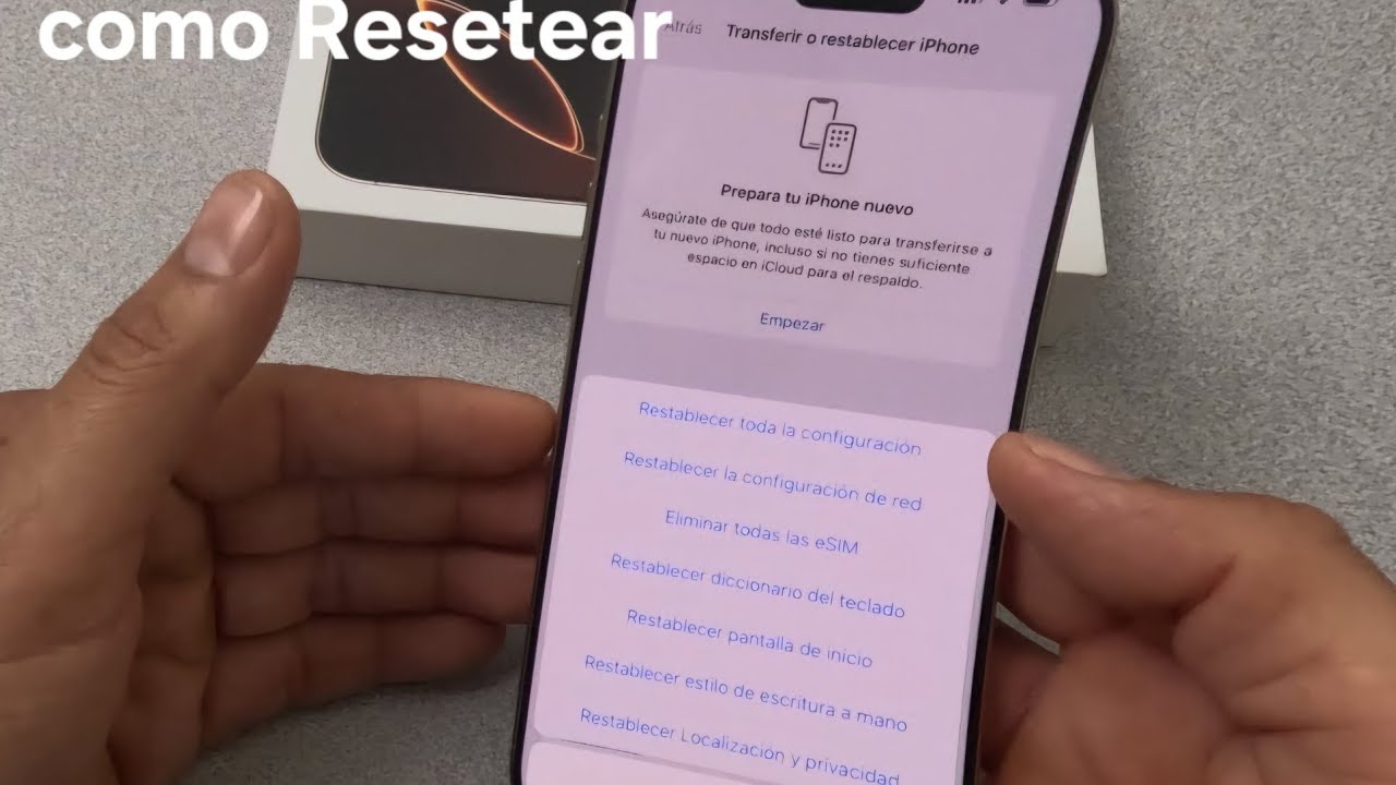 Como Resetear (Formatear) Un Iphone 16  16 Pro-Max 