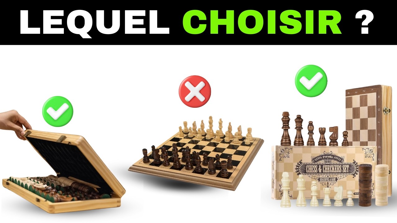 ✅ 7 Meilleurs Jeux d'Échecs Rapport Qualité-Prix [2026] ♟️ Bois, Magnétique, Pliable