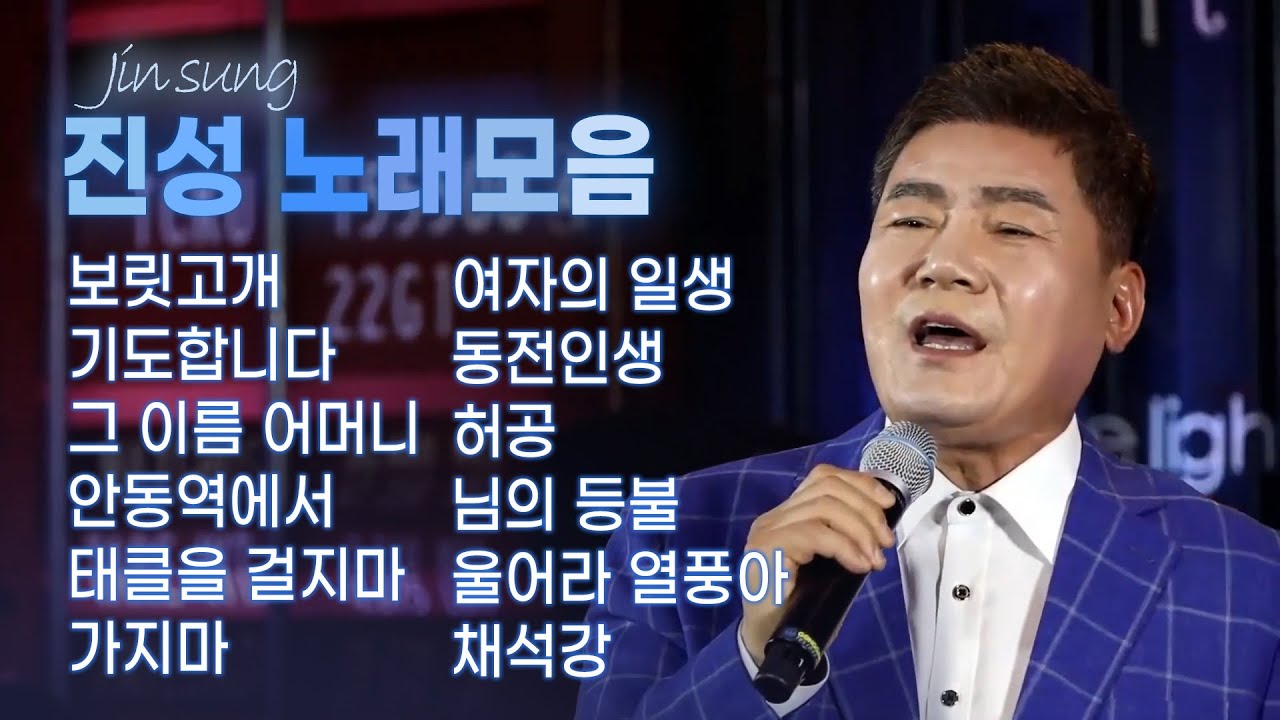 진성 노래모음(보릿고개/기도합니다/그 이름 어머니/안동역에서/태클을 걸지마/가지마/여자의 일생/동전인생/허공/님의 등불/ 울어라 열풍아/채석강) #진성노래 #인기트로트 #트로트앨범