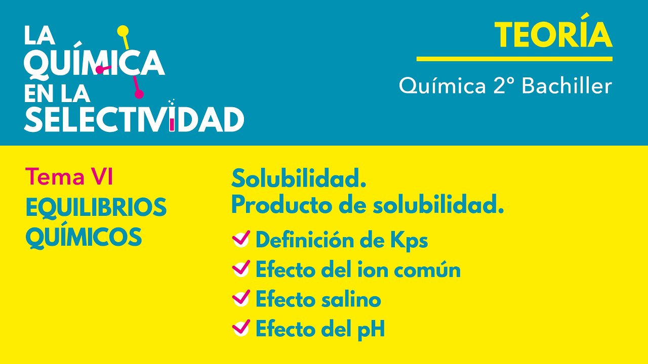 Solubilidad. Producto de Solubilidad.