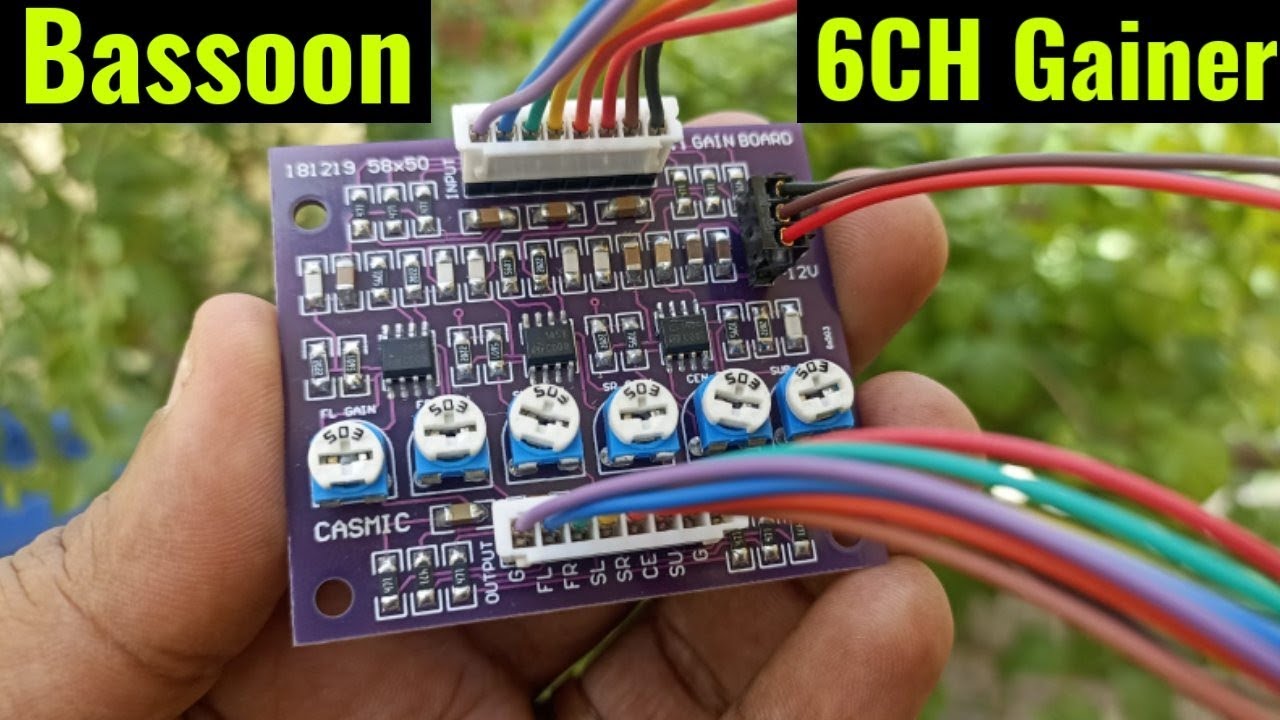 Bassoon | 6CH | Gainer Board | 12 0 12 V | Input | Output | Individual Gain Preset | GKS Info Tech