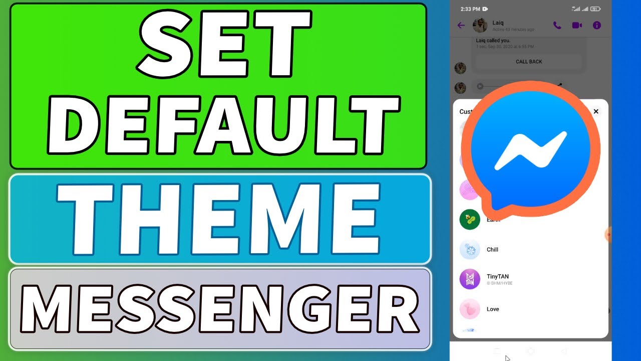 How to Set the Default Theme in Messenger App (2022)